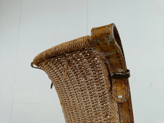 Image 1 of Vintage kunstleren italiaanse fauteuil, jaren 60