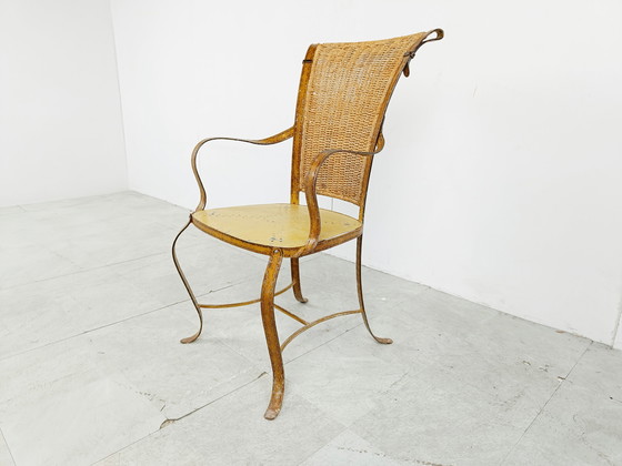 Image 1 of Vintage kunstleren italiaanse fauteuil, jaren 60