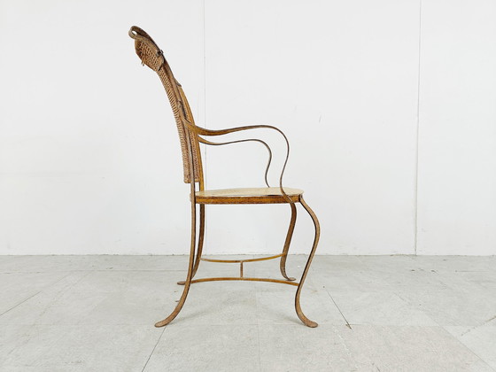 Image 1 of Vintage kunstleren italiaanse fauteuil, jaren 60