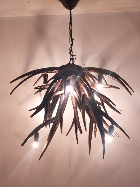 Image 1 of Brutalist metalen hanglamp