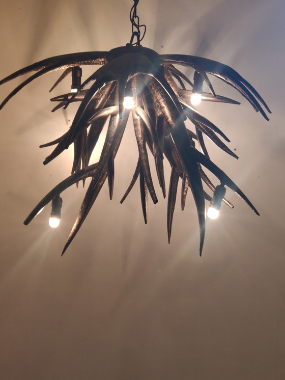 Image 1 of Brutalist metalen hanglamp