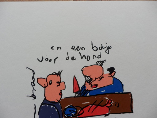 Herman Brood   Kleurenzeefdruk  EN EEN BOTJE VOOR DE HOND.