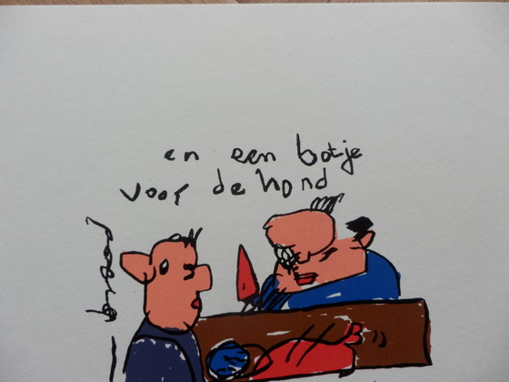 Image 1 of Herman Brood   Kleurenzeefdruk  EN EEN BOTJE VOOR DE HOND.