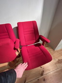 2x Vintage Bioscoop duo stoel
