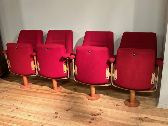 Image 1 of 2x Vintage Bioscoop duo stoel