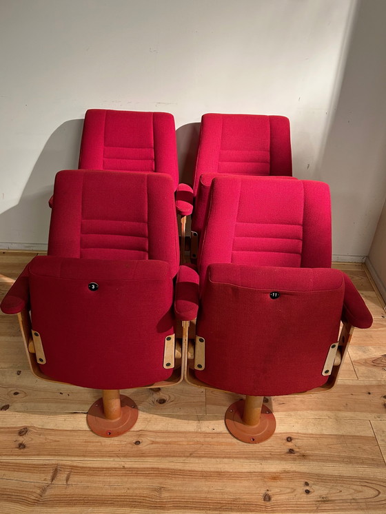 Image 1 of 2x Vintage Bioscoop duo stoel