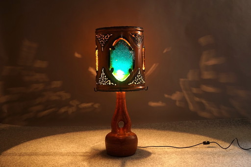 Vintage Keramiek vloerlamp van Guillaume & Champion, jaren 70