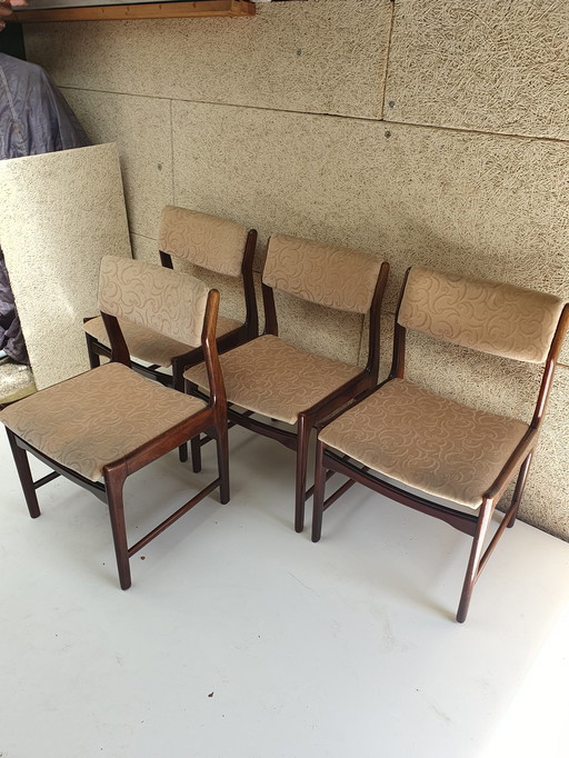 4x Rosewood eetkamerstoel