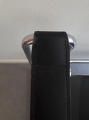 Vintage leren chroom fauteuil