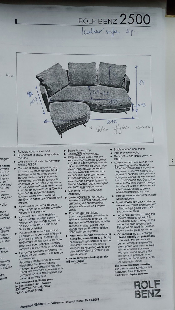 Image 1 of Rolf Benz 2500 3-zitsbank