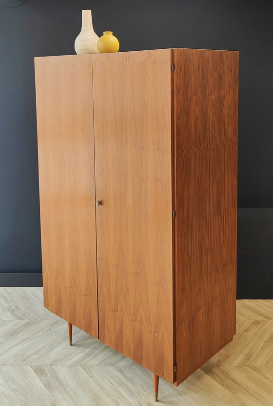 Image 1 of Mid Century kledingkast | Vintage - highboard, boekenkast