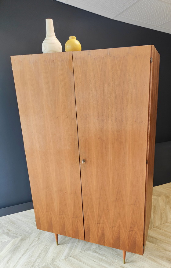 Image 1 of Mid Century kledingkast | Vintage - highboard, boekenkast