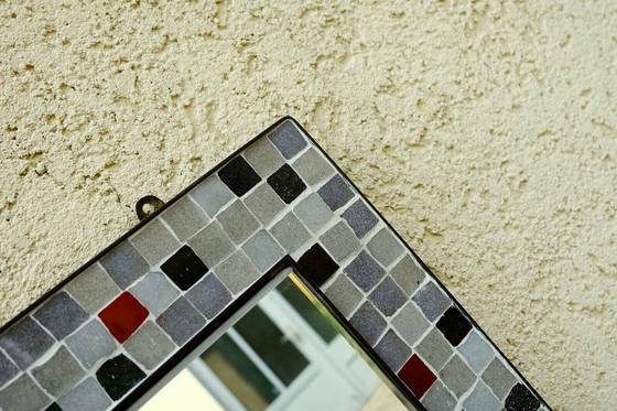 Image 1 of Vintage wandspiegel - mozaïek messing