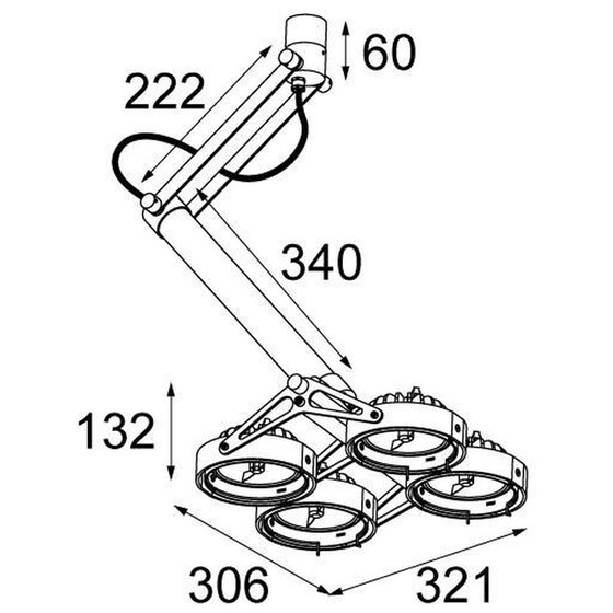 Image 1 of 4 x Nomad Modular plafondlamp Wit