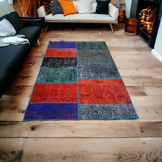 Image 1 of Vintage Turkse patchworkdeken