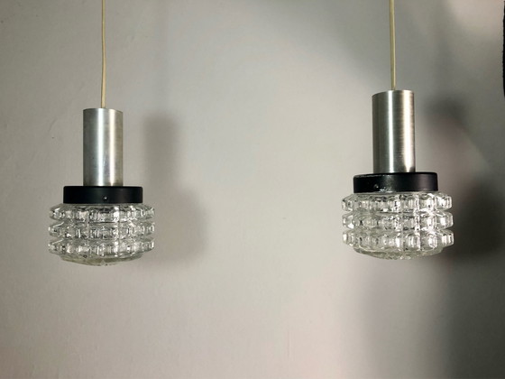 Image 1 of 2x Vintage Deense hanglamp