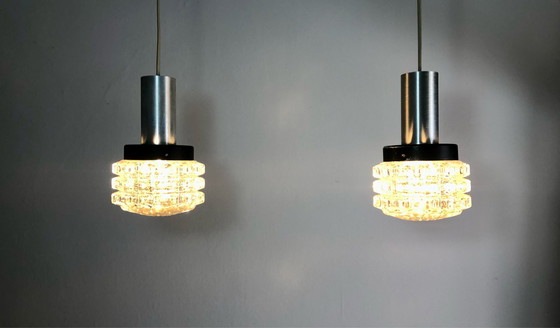 Image 1 of 2x Vintage Deense hanglamp