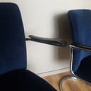 2x Gebr. de Wit buisframestoel model 7018 / 1019