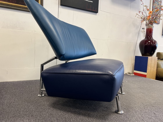 Image 1 of Leolux Akka fauteuil blauw leer