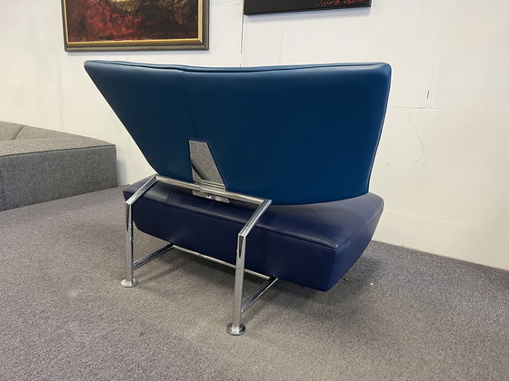 Image 1 of Leolux Akka fauteuil blauw leer