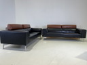 1x Leolux Patachou leren 3-zitsdesignbank.