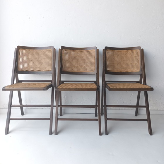 Image 1 of 3x Vintage klapstoel