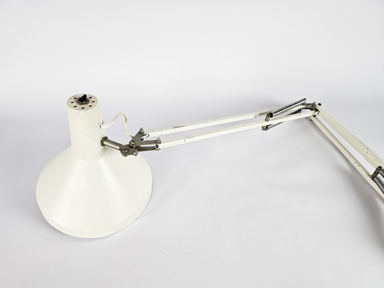 Image 1 of Hala Zeist - architectenlamp - wandlamp - Busquet - gebroken wit - 60's