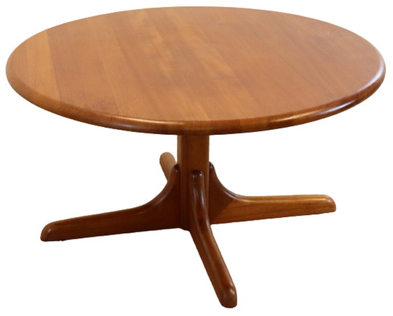 Image 1 of Ronde in hoogte verstelbare eettafel / salontafel 'Madumflud' vintage