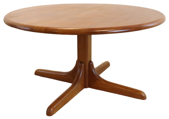 Image 1 of Ronde in hoogte verstelbare eettafel / salontafel 'Madumflud' vintage