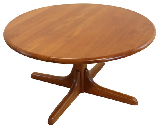 Image 1 of Ronde in hoogte verstelbare eettafel / salontafel 'Madumflud' vintage