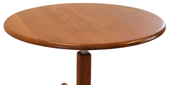 Image 1 of Ronde in hoogte verstelbare eettafel / salontafel 'Madumflud' vintage