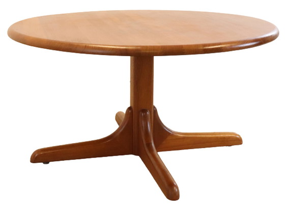 Image 1 of Ronde in hoogte verstelbare eettafel / salontafel 'Madumflud' vintage