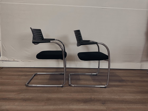 Image 1 of 2x Vitra Visavis eetkamerstoelen