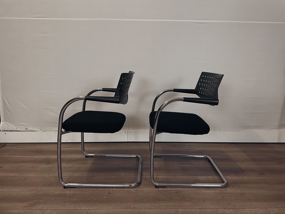 Image 1 of 2x Vitra Visavis eetkamerstoelen