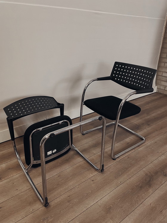 Image 1 of 2x Vitra Visavis eetkamerstoelen