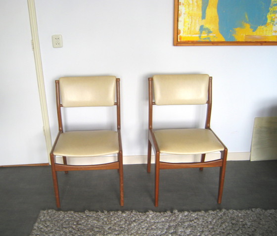 Image 1 of 2x midcentury teak eetkamerstoel