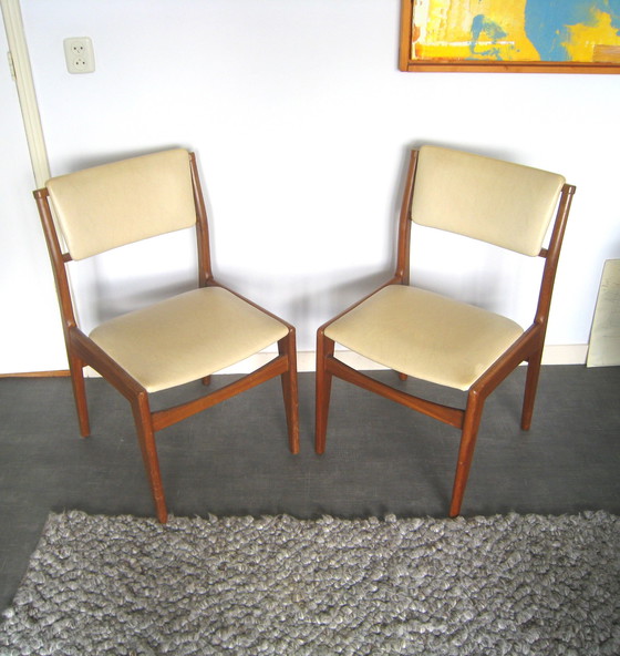 Image 1 of 2x midcentury teak eetkamerstoel