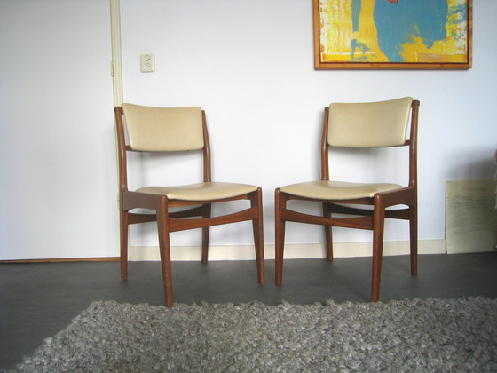 Image 1 of 2x midcentury teak eetkamerstoel