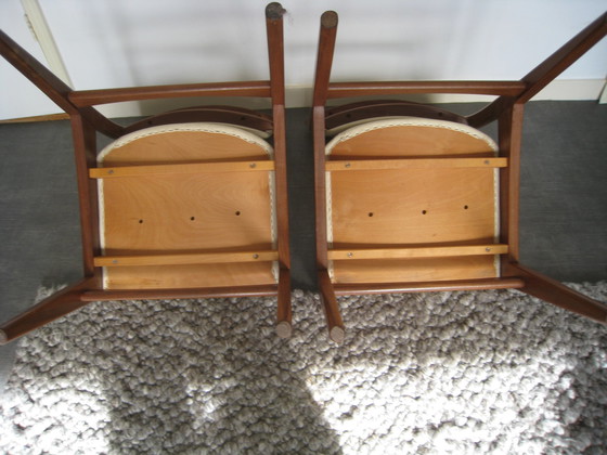 Image 1 of 2x midcentury teak eetkamerstoel