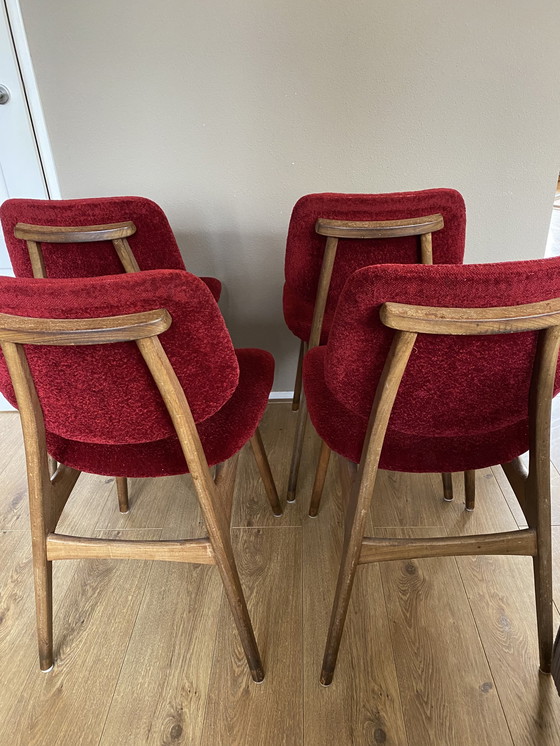 Image 1 of 4x vintage eetkamerstoelen