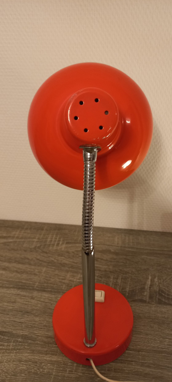 Image 1 of Vintage oranje bureaulamp