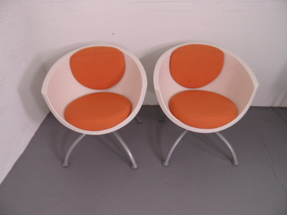 Image 1 of Set van 2 draaibare kuipstoelen 1980's