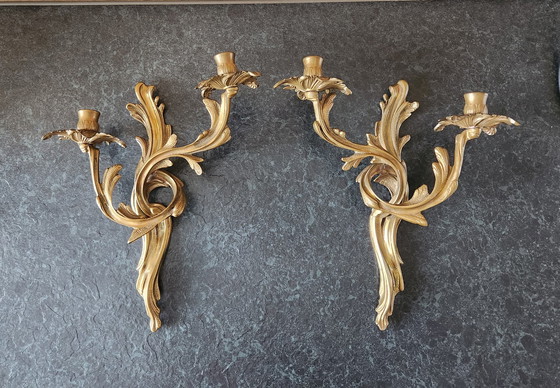 Image 1 of 2x Vintage wandlampen