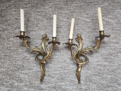 2x Vintage wandlampen