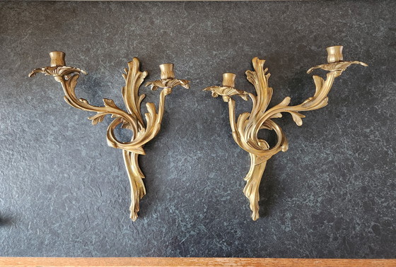 Image 1 of 2x Vintage wandlampen