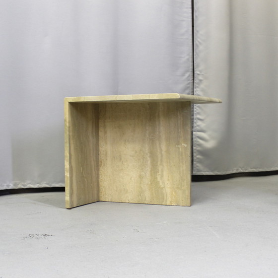 Image 1 of Vintage travertin bijzettafel