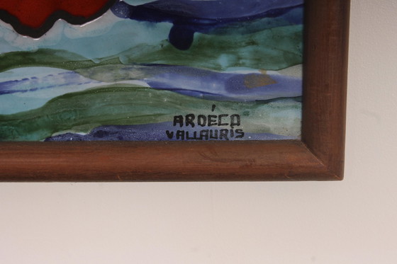 Image 1 of Kruisvaarder tegel tableau van Atelier Ardeco Vallauris