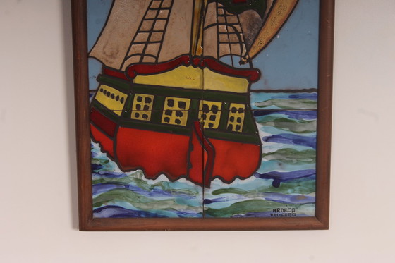 Image 1 of Kruisvaarder tegel tableau van Atelier Ardeco Vallauris