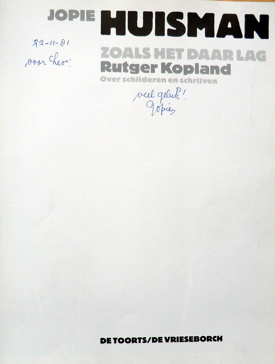 Image 1 of “De lappenpop” boek over Jopie Huisman, door Rutger Kopland, gesigneerd