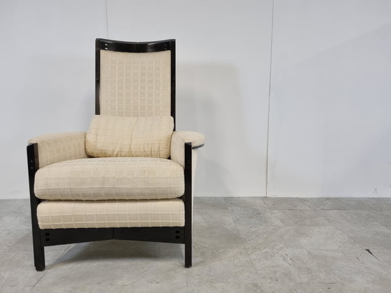 Image 1 of Umberto Asnago Galaxy Peggy fauteuil met hoge rugleuning, jaren 80